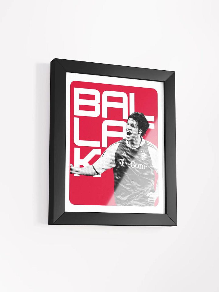 Michael Ballack BW Bayern Munich Name Art Framed Print product image (2)