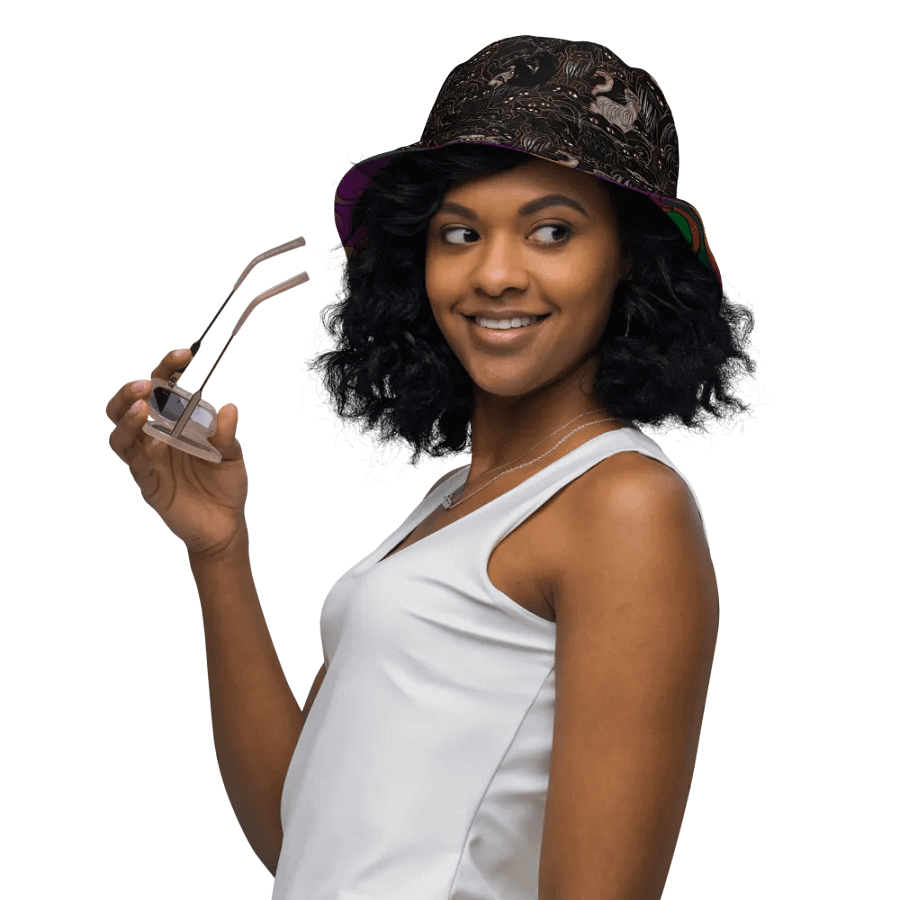 Abstract and Black Cats Bucket Hat product image (7)