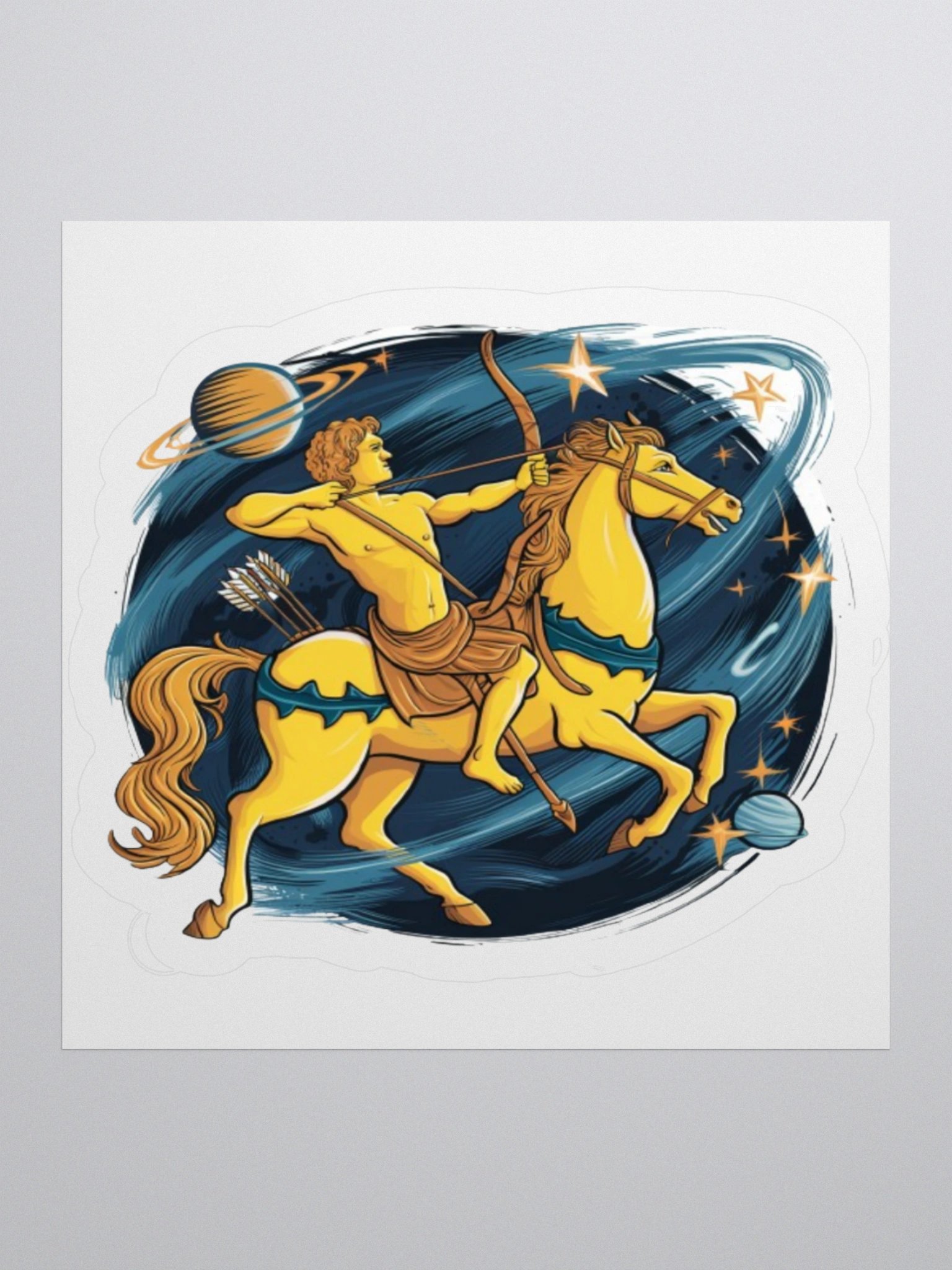 Exclusive Sagittarius Zodiac Sticker: Centaur Archer in Cosmic Twilight - Perfect for Astrology Fans and Unique Gifts! product image (2)