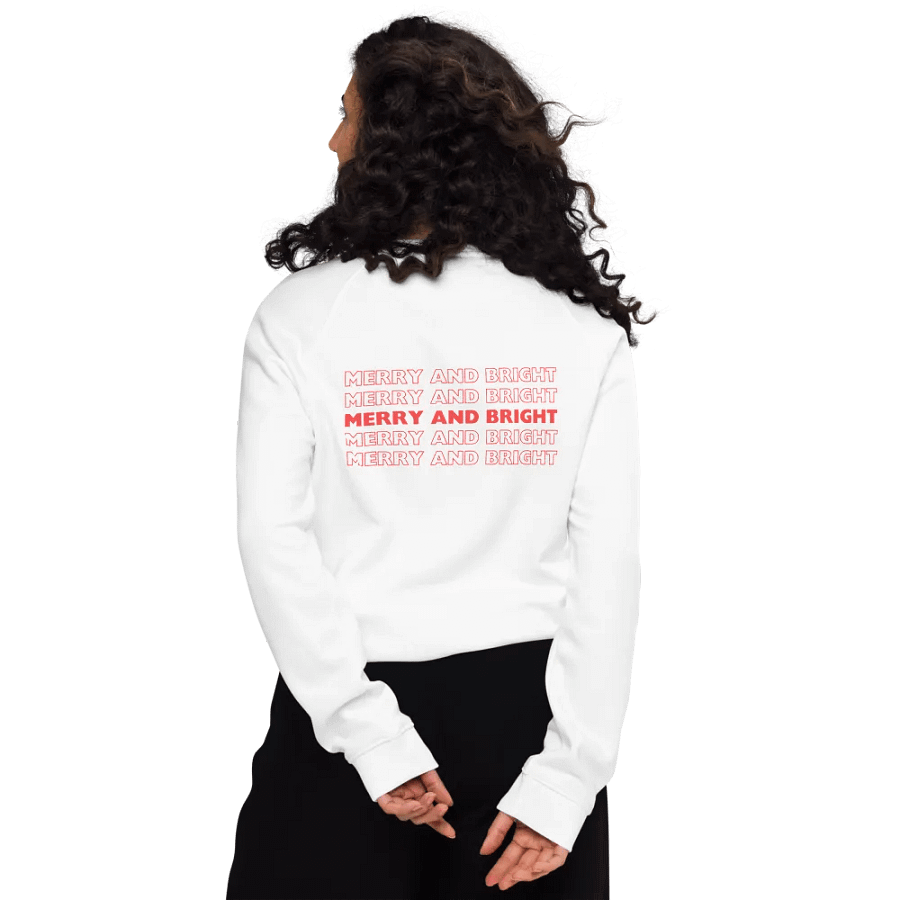 MERRY AND BRIGHT Unisex Organic Raglan Sweatshirt product image (11)