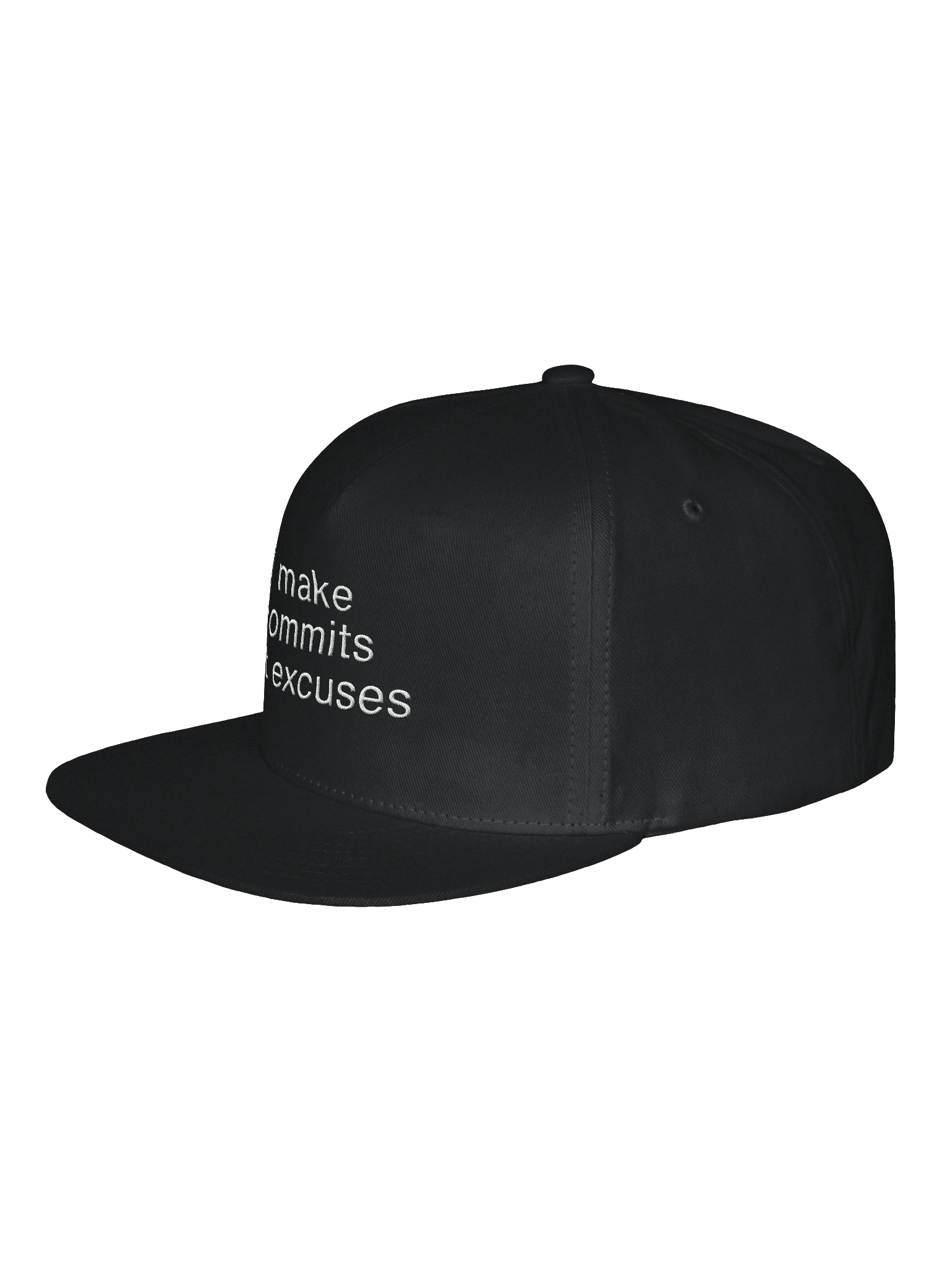“I Make Commits, Not Excuses.” Snapback Hat – Work Ethic Edition product image (2)
