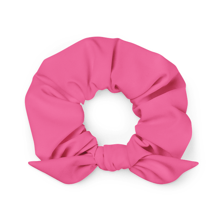 Flamingo Pink Solid Color Eco Friendly Scrunchie with a Bow product image (1)