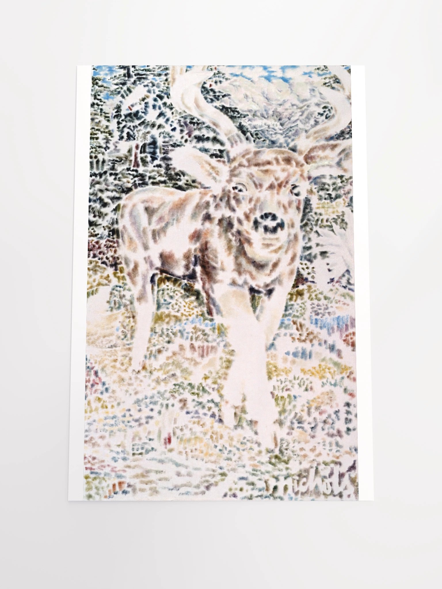 Deer on Desolation (1989) print product image (2)