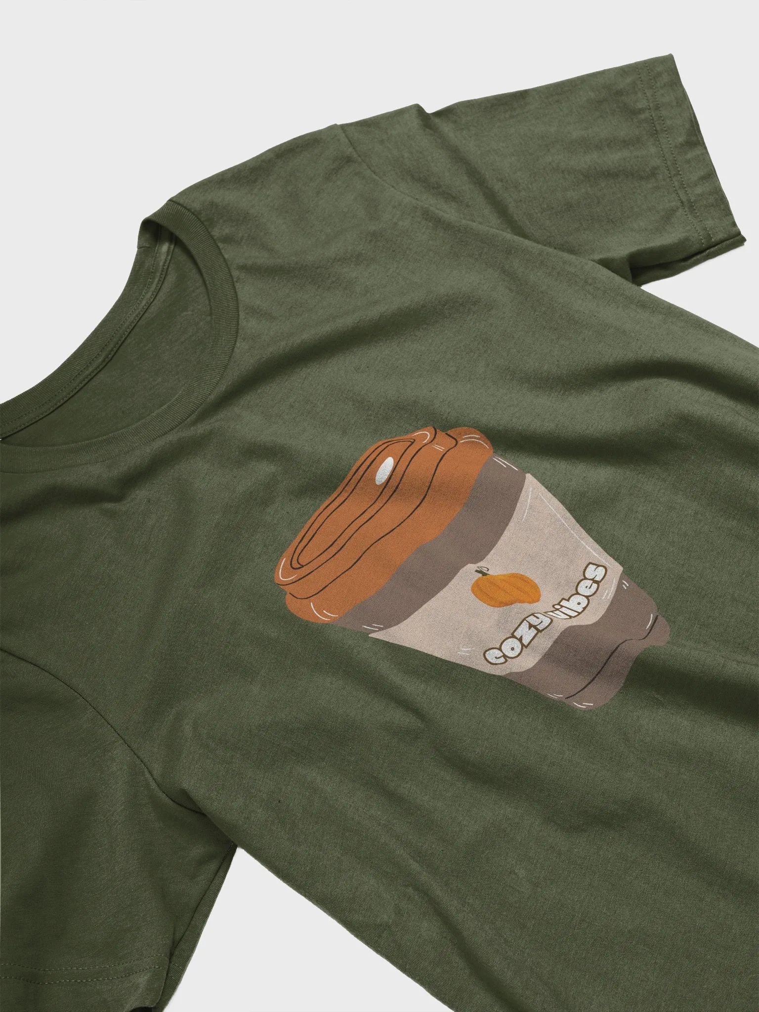 Cozy Vibes Pumpkin Coffee Tee product image (2)