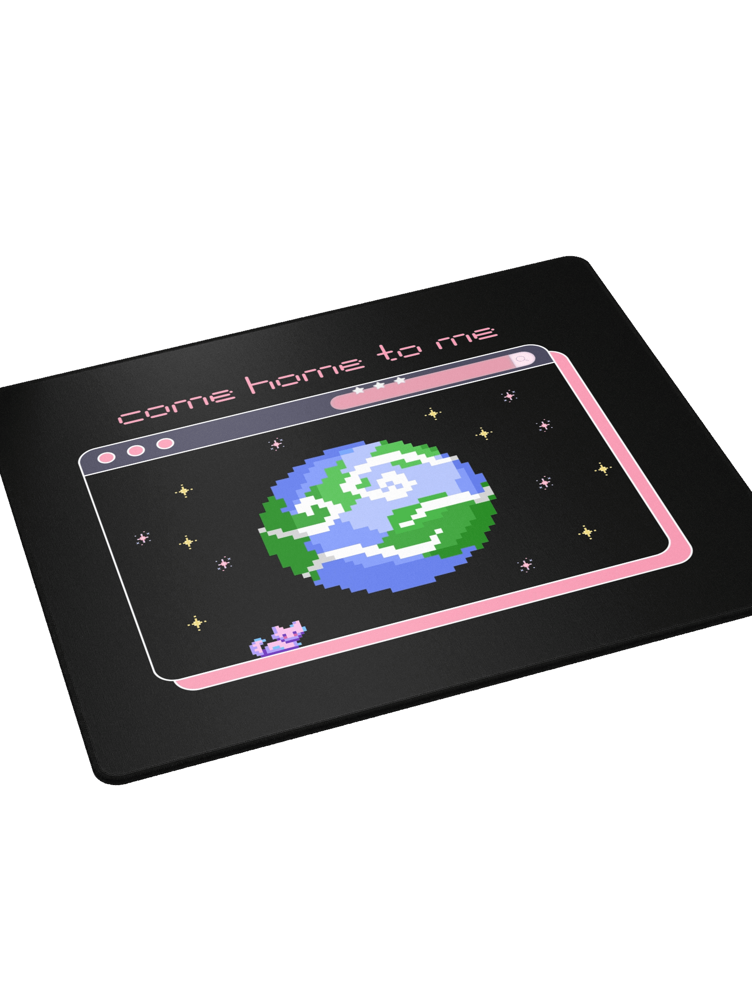 "Come Home to Me" Pink Pixel Art Mouse Pad product image (3)