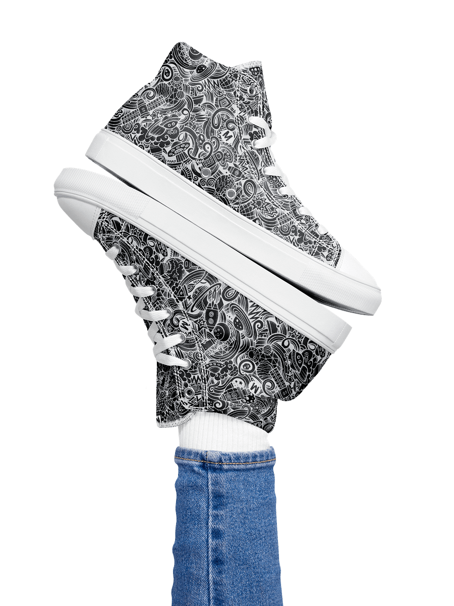 Dark Space Scribble - Women's High Tops | #MadeByMELO product image (3)