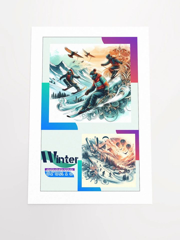 Winter Sports - skiing design with Enhanced Matte Paper Poster (in) product image (1)