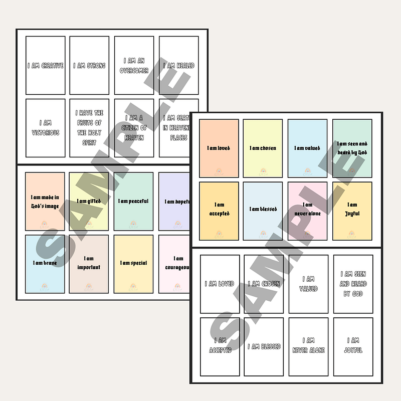 Biblical Affirmation Cards