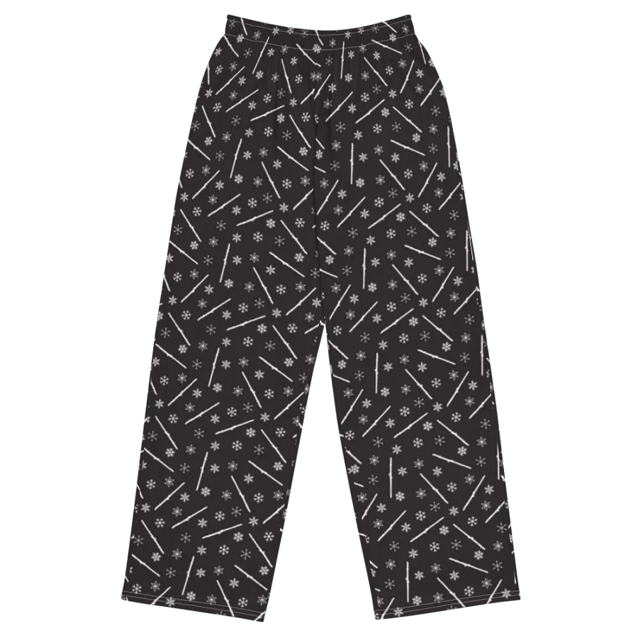 Alto Flute - Flutes and Snowflakes Unisex Wide-Leg Pajama Pants product image (1)