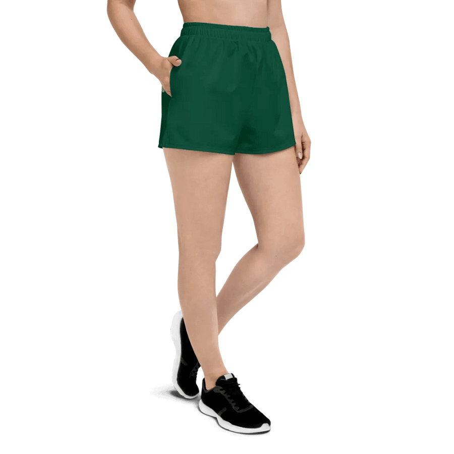Dark Green Nail Check Booty Shorts product image (4)