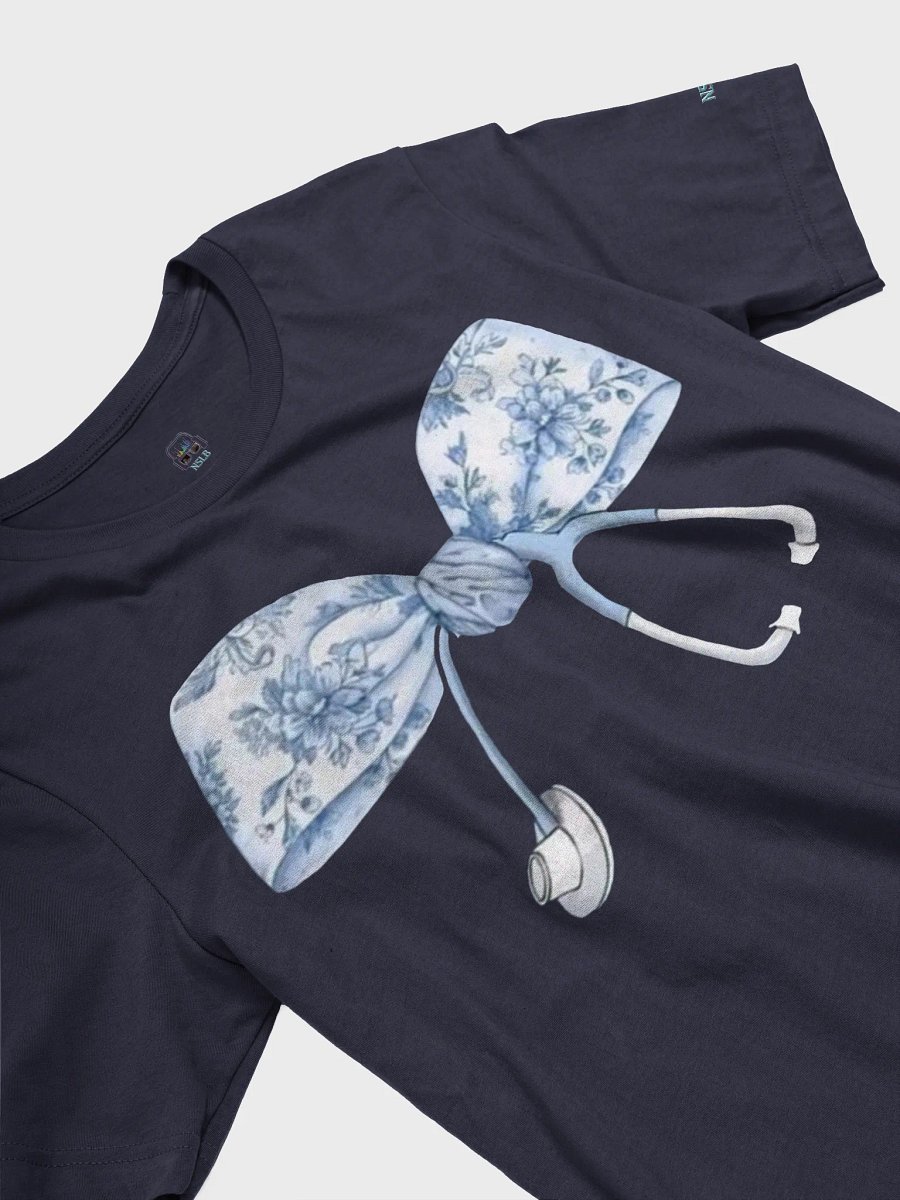 NSLB Custom Floral Stethoscope Bow Tee product image (14)