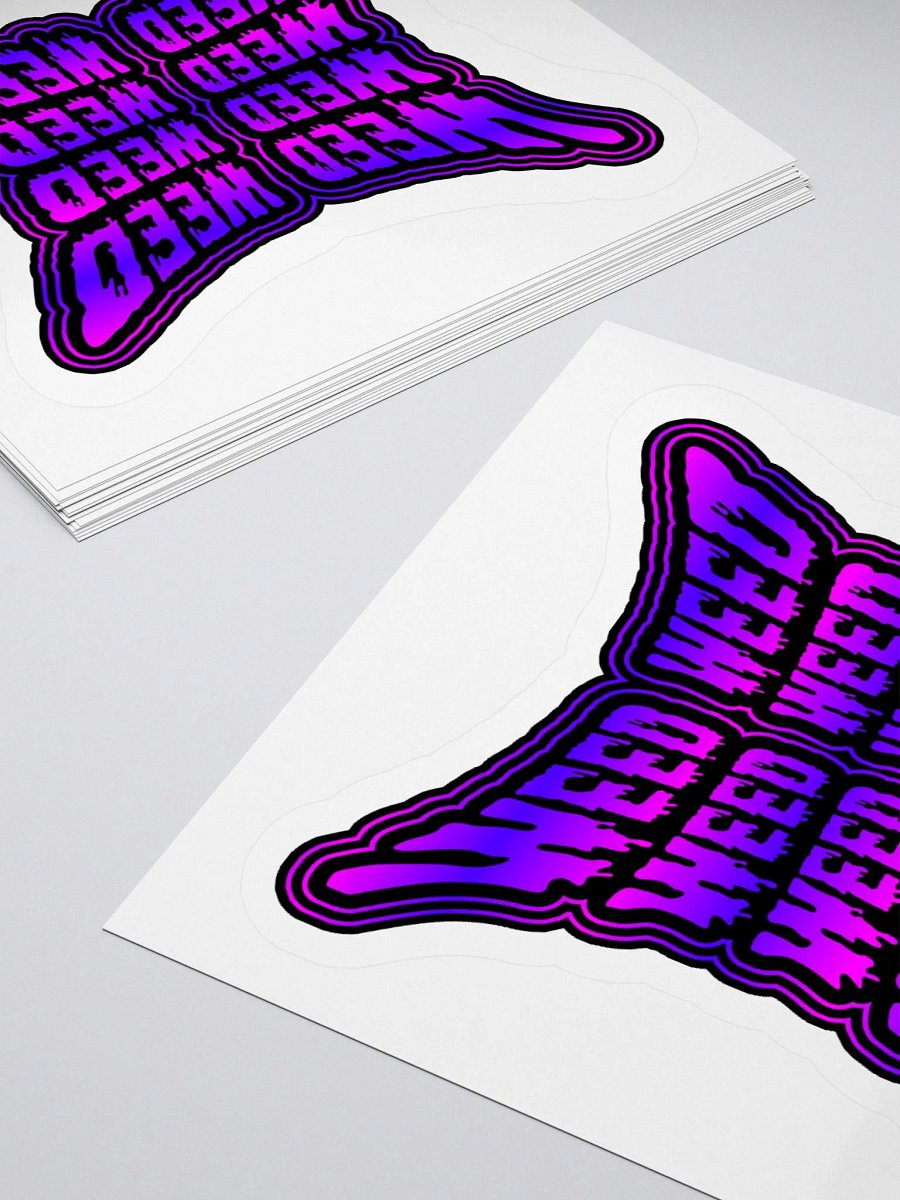 Cotton Candy Color Cannabis Stoner Sticker, Pink Blue Butterfly Weed 420 Art product image (4)