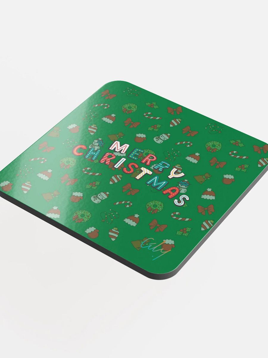 Festive Merry Christmas Cork Coaster product image (4)