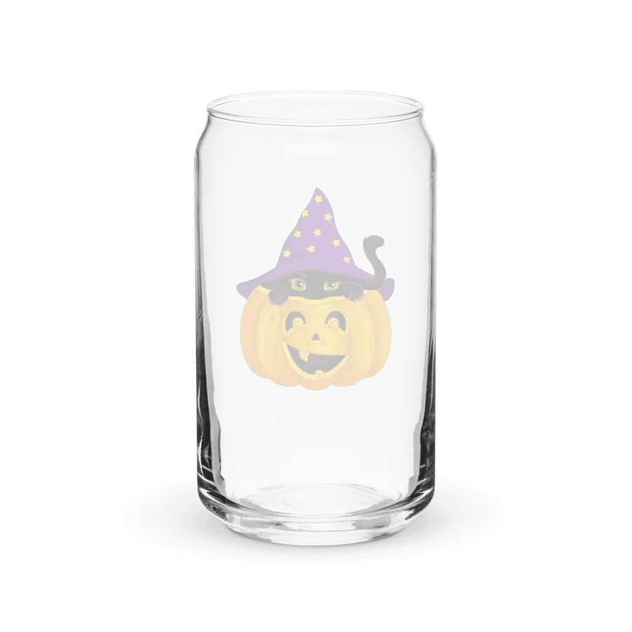 Whimsical Pumpkin Cat Can-Shaped Glass product image (38)