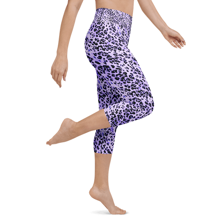 Purple Leopard Skin Capri Leggings product image (1)