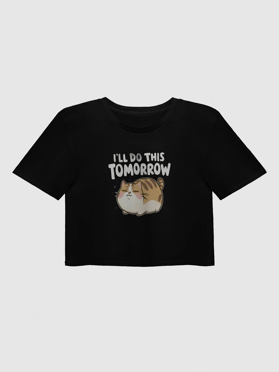 Funny Lazy Cat -'I'll Do This Tomorrow' Minimalist Procrastination Humor product image (1)