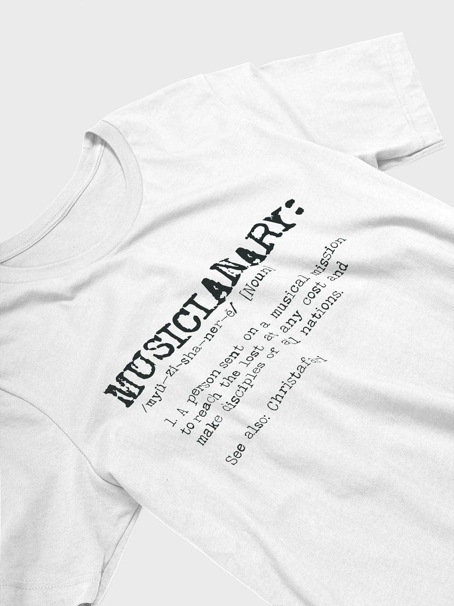 Christafari Musicianary Definition T-Shirt (BLACK ON WHITE) product image (3)