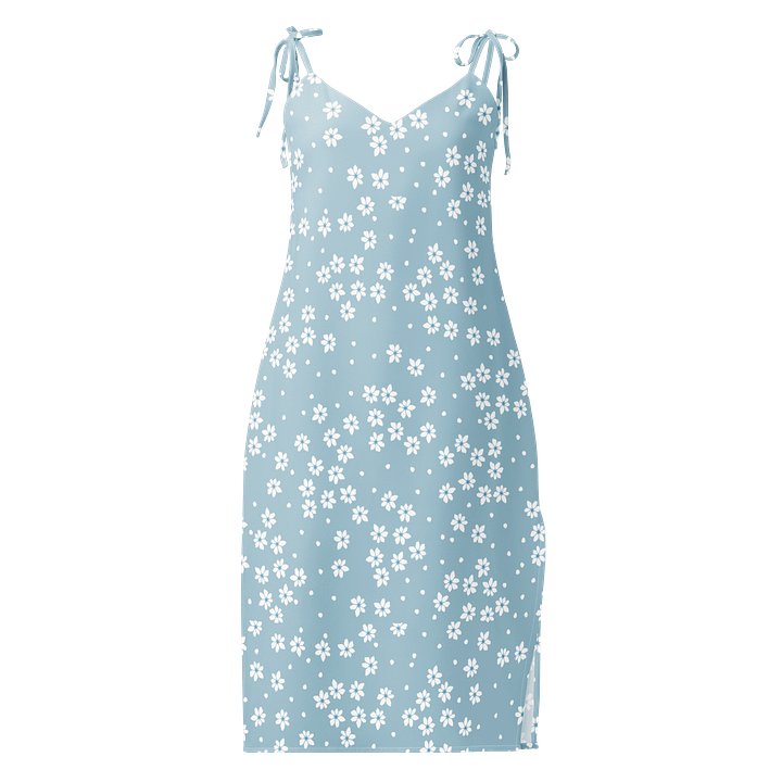 Baby Blue Daisy Tie-Strap Slip Dress product image (1)