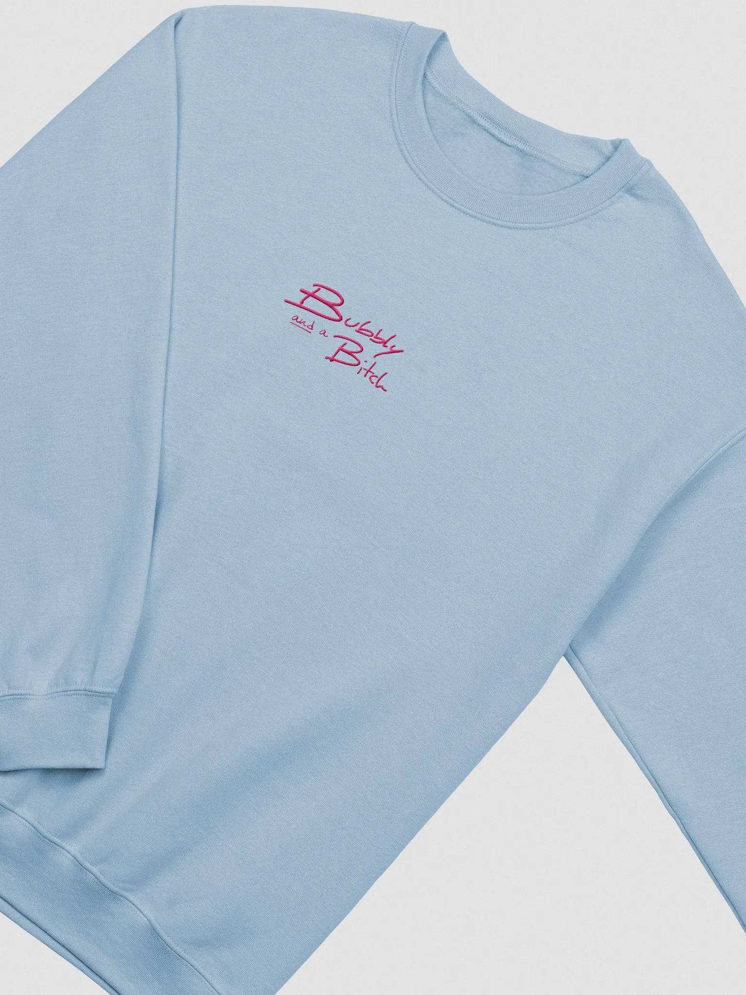 Bubbly and a B*tch embroidered crewneck (pink) product image (1)