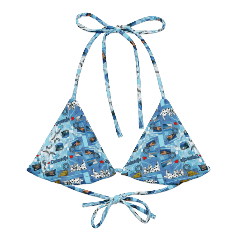 Sea style Dalmacija summer (photoshop by Dina R.) - Recycled Padded String Bikini Top product image (2)