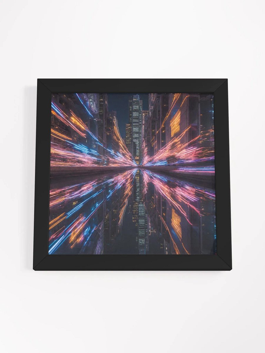 Cityscape and Neon Lights Series #2; Eco-Friendly Matte Poster Art product image (58)