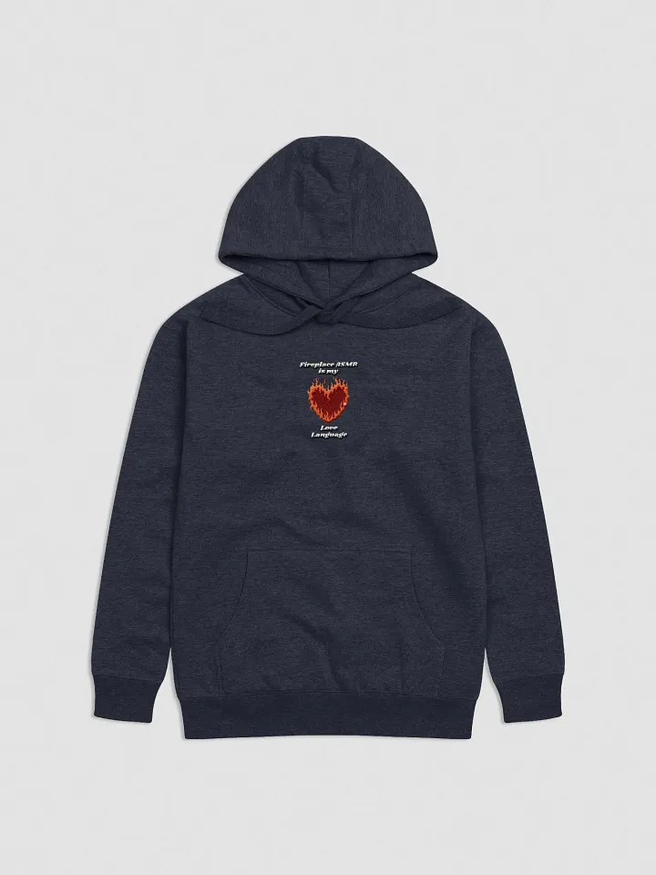 Flaming Heart - Fireplace ASMR is my Love Language | Embroidered Hoodie product image (2)