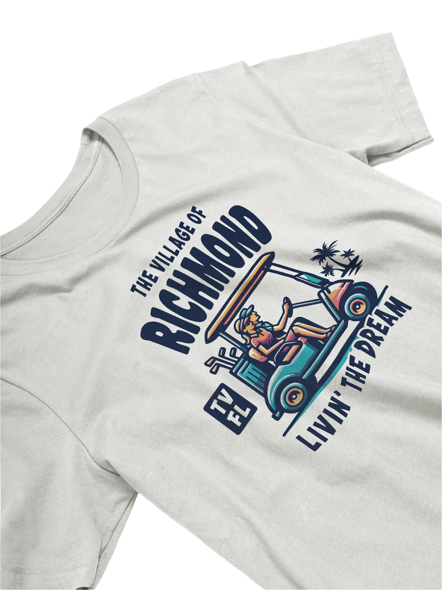 The Village of Richmond TV FL Golf Cart Design T-Shirt product image (26)