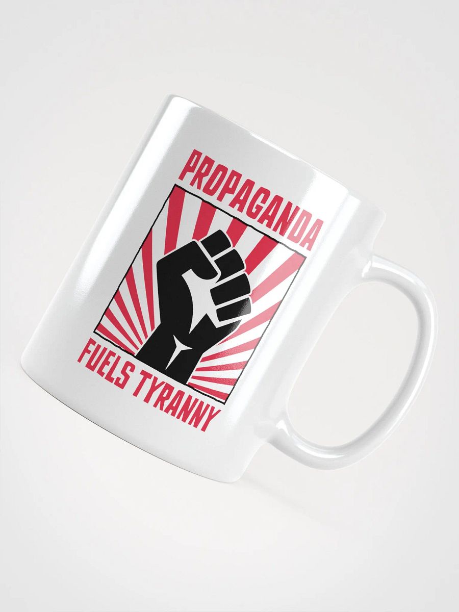 Propaganda Fuels Tyranny – Vintage Activist Coffee Mug product image (4)