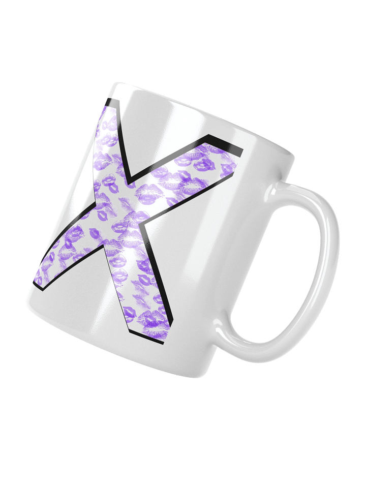 White X Purple Lipstick Kisses | Glossy White Mug product image (5)