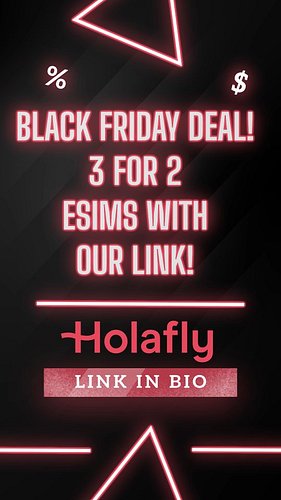 Traveling with someone special? Or planning a multi-country adventure?

Holafly's Smart Travel Days are here — get 3 eSIMs fo...