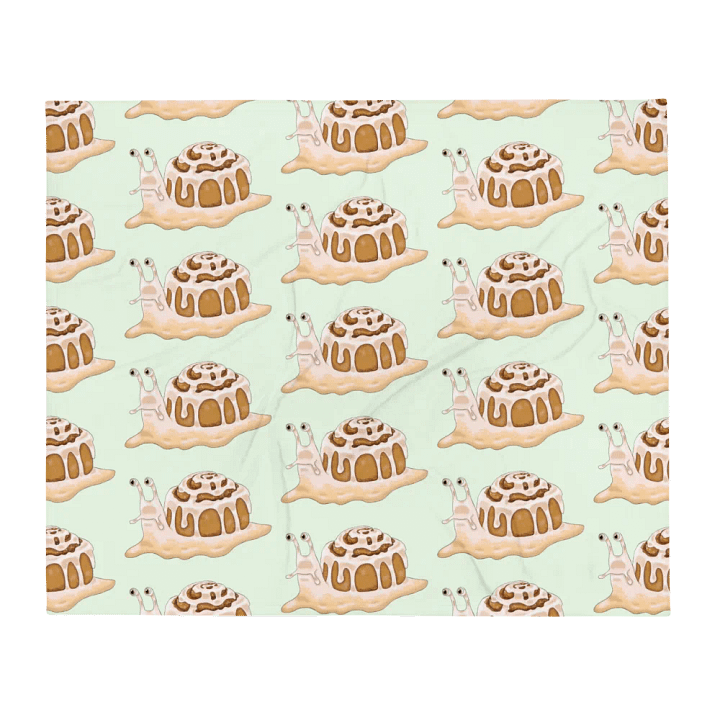 Cinnabun snail throw blanket product image (2)