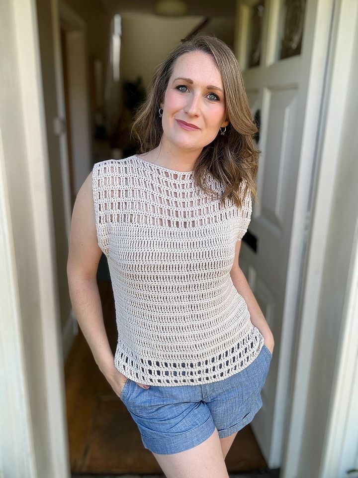 Eyelet Lace Tee / Women's Top Crochet Pattern xs-5xl / Summer Crochet Tee Pattern Pdf product image (2)