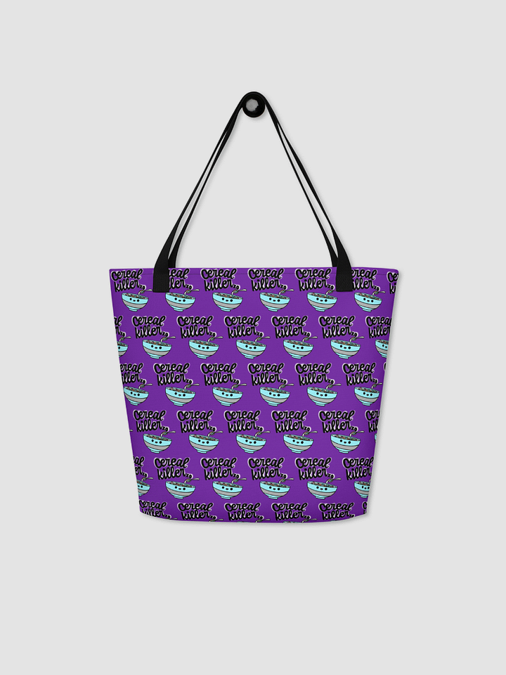 [The Cereal Bowl] All-Over Print Large Tote Bag w/ Pocket AOP AOP602 product image (2)