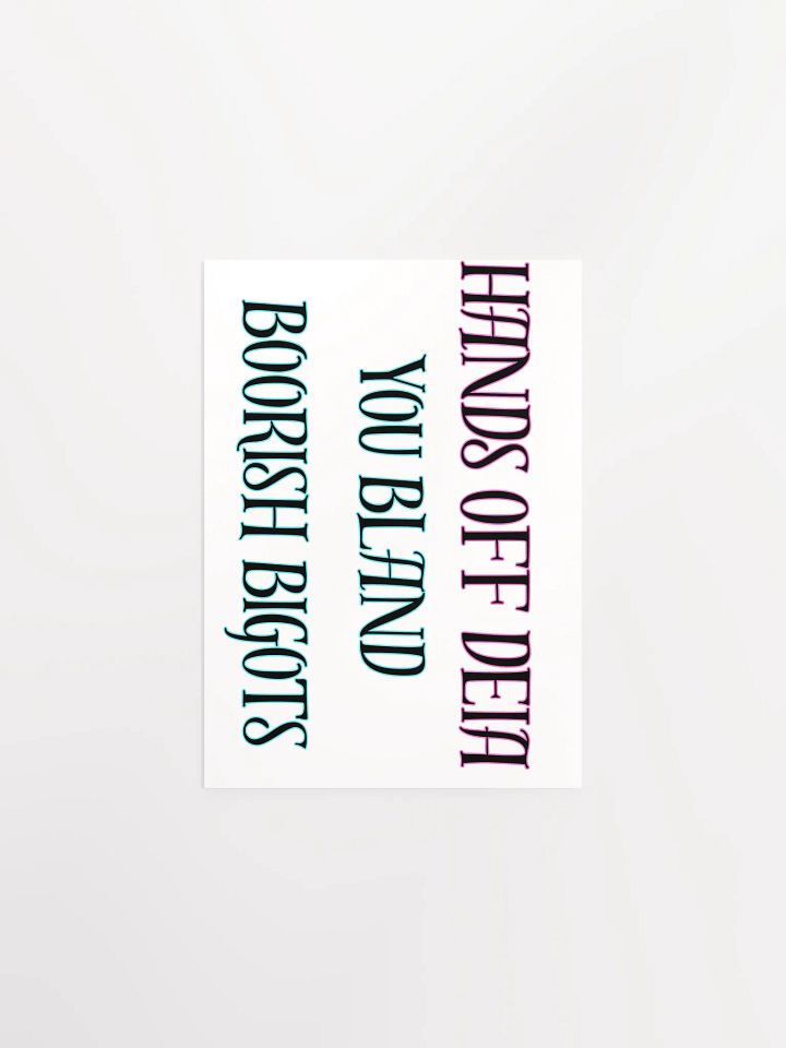 Hands Off DEIA, Bland Boorish Bigots (words only), Protest Posters product image (4)
