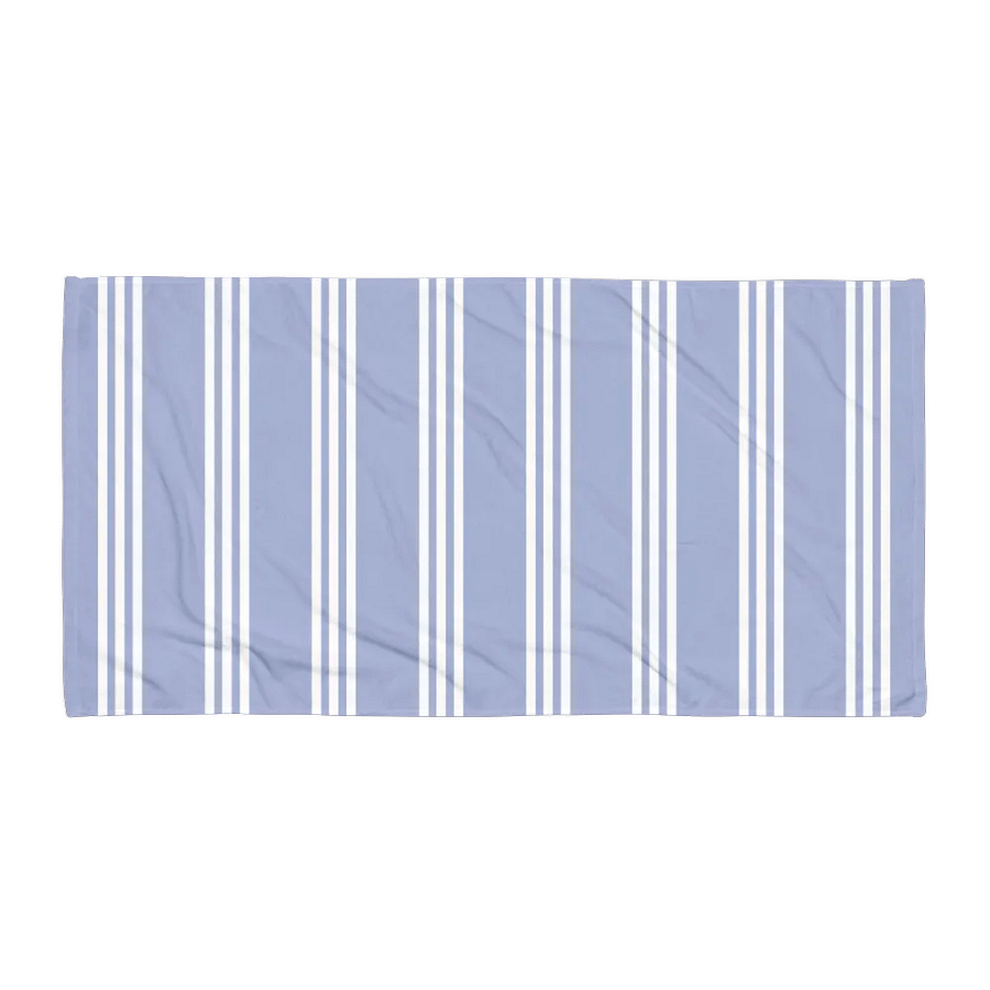 FRESH BLUE WHITE STRIPES TOWEL - Blaue Weisse Streifen Handtuch Küstenchic product image (2)