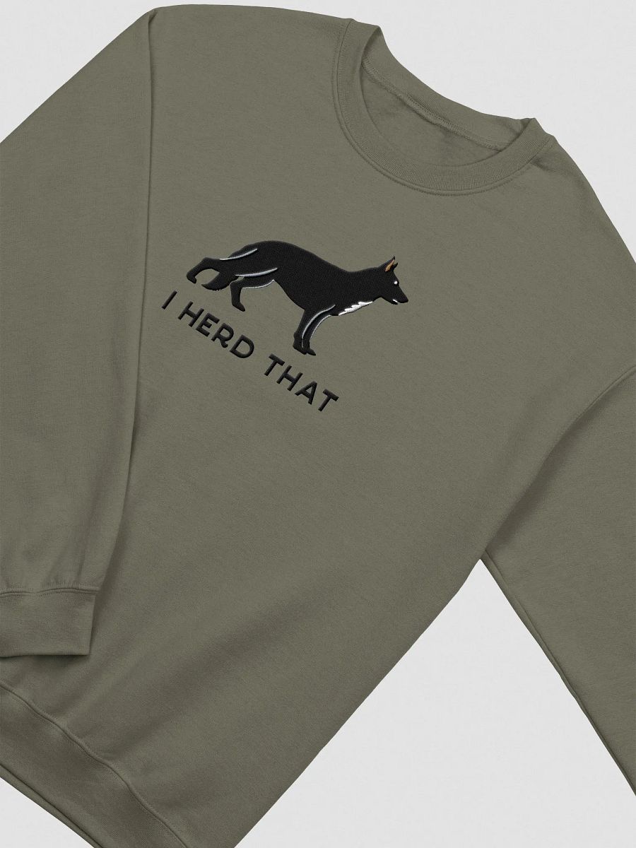 I Herd That Sweatshirt (Embroidered) of a German Shepherd(Black) product image (5)