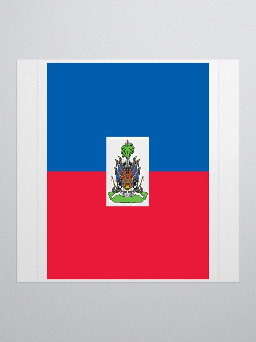 Haiti Flag Sticker | Coat of Arms Design | Durable Vinyl | 3 Sizes product image (2)