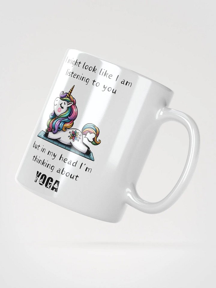"Unicorn Yoga Pose" White Coffee Mug - Available in 11, 15, and 20 oz product image (2)