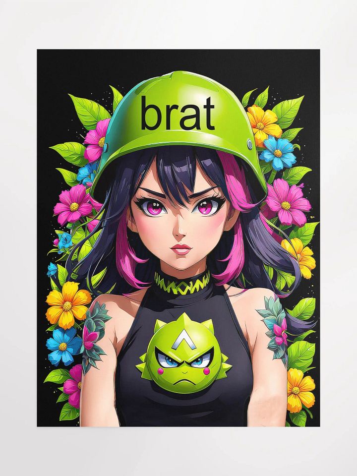 Brat Girl - Poster - Black Background - Medium Size 18x24 Inches product image (1)