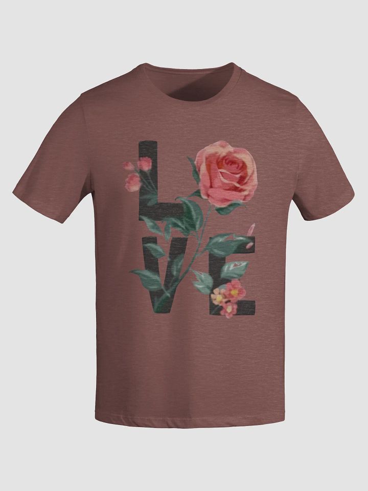 Women's Supersoft Relaxed-fit T-Shirt LOVE Flower Lettering product image (1)
