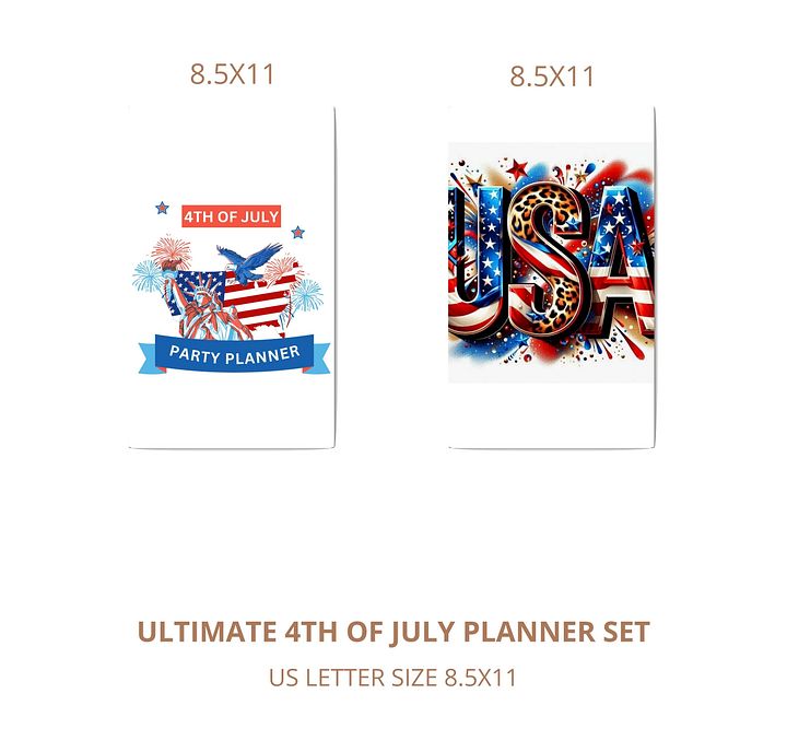 Ultimate 4th of July Planner Set | Meal, Shopping, Guest Lists & Party Planning Checklists | Printable Patriotic Organizer product image (1)