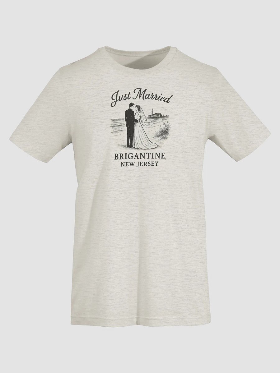 Brigantine NJ "Just Married" Ultra-Soft Wedding Tee product image (5)