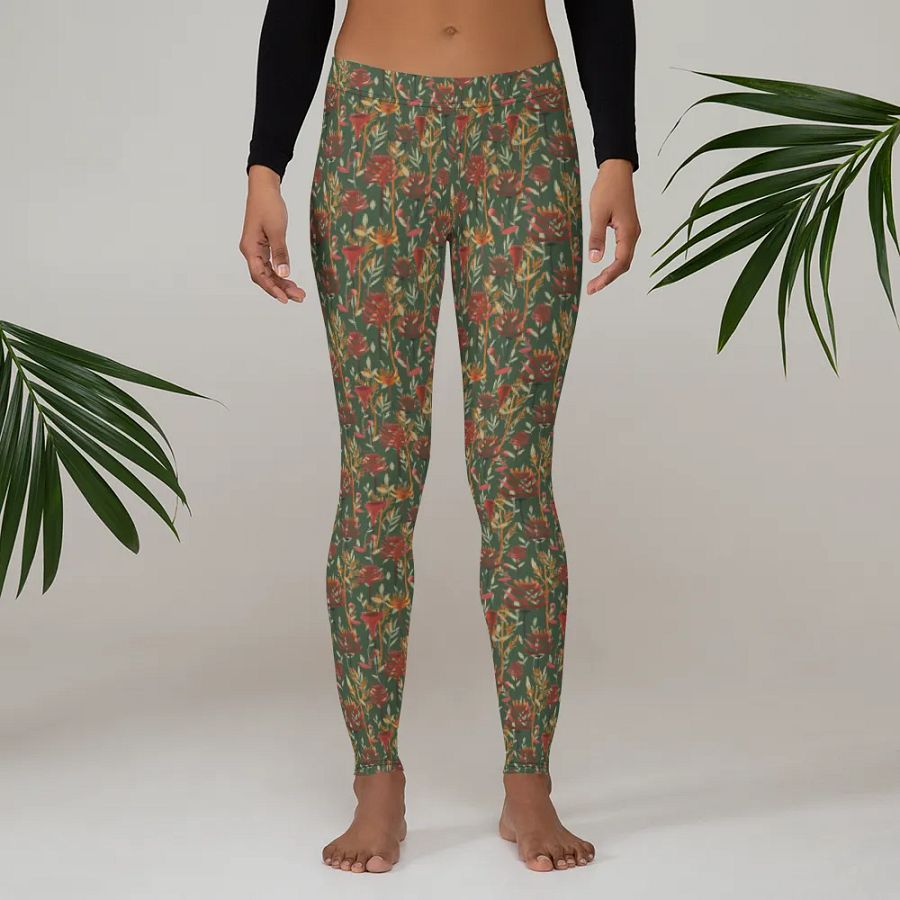 Brown All-Over Print Leggings product image (4)