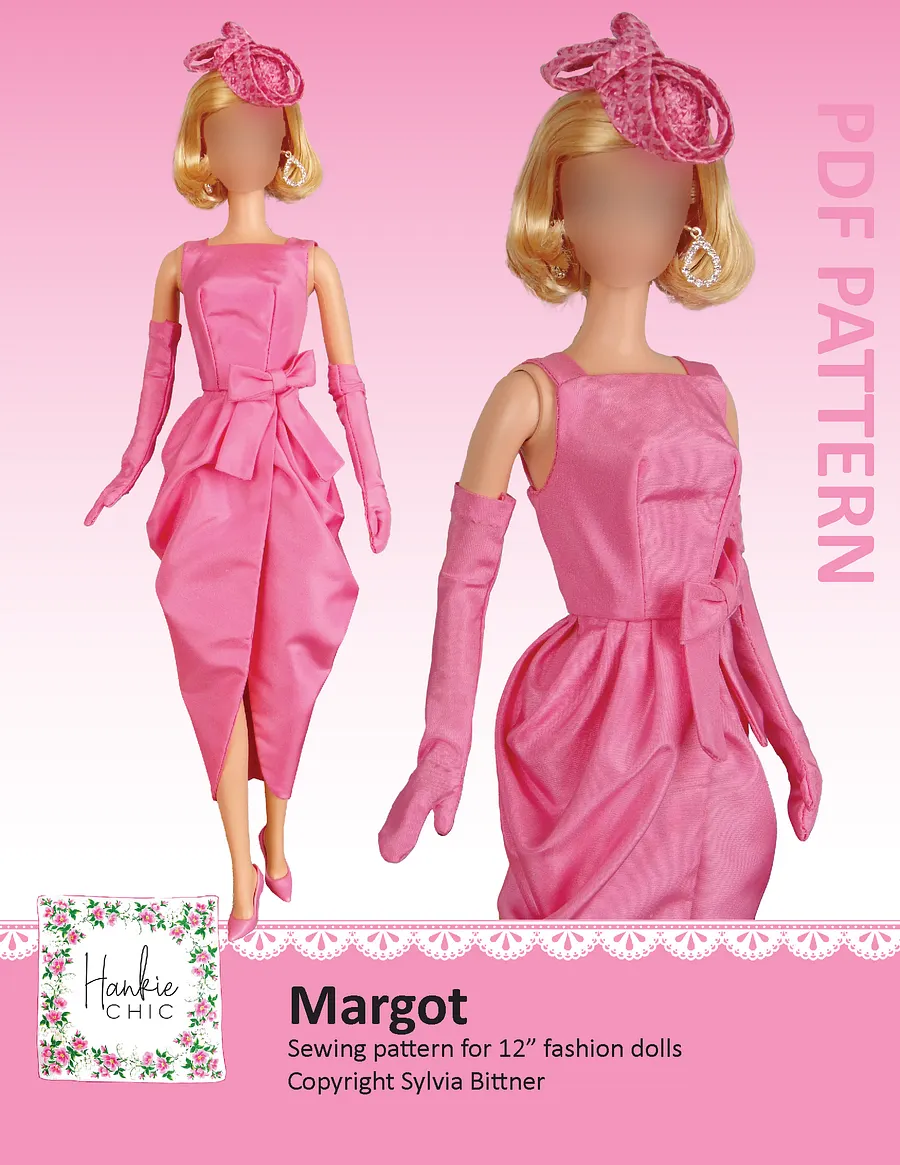 Margot sewing pattern for 12" fashion dolls product image (1)