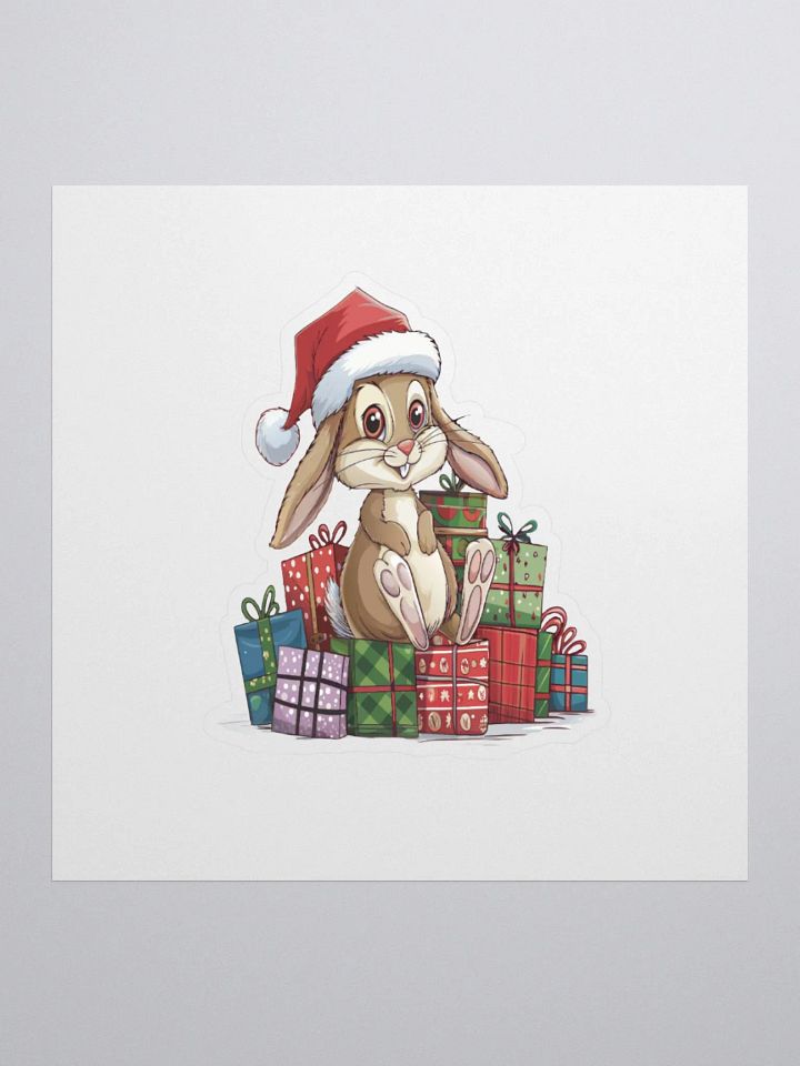 Santa Bunny Kiss Cut Stickers product image (1)