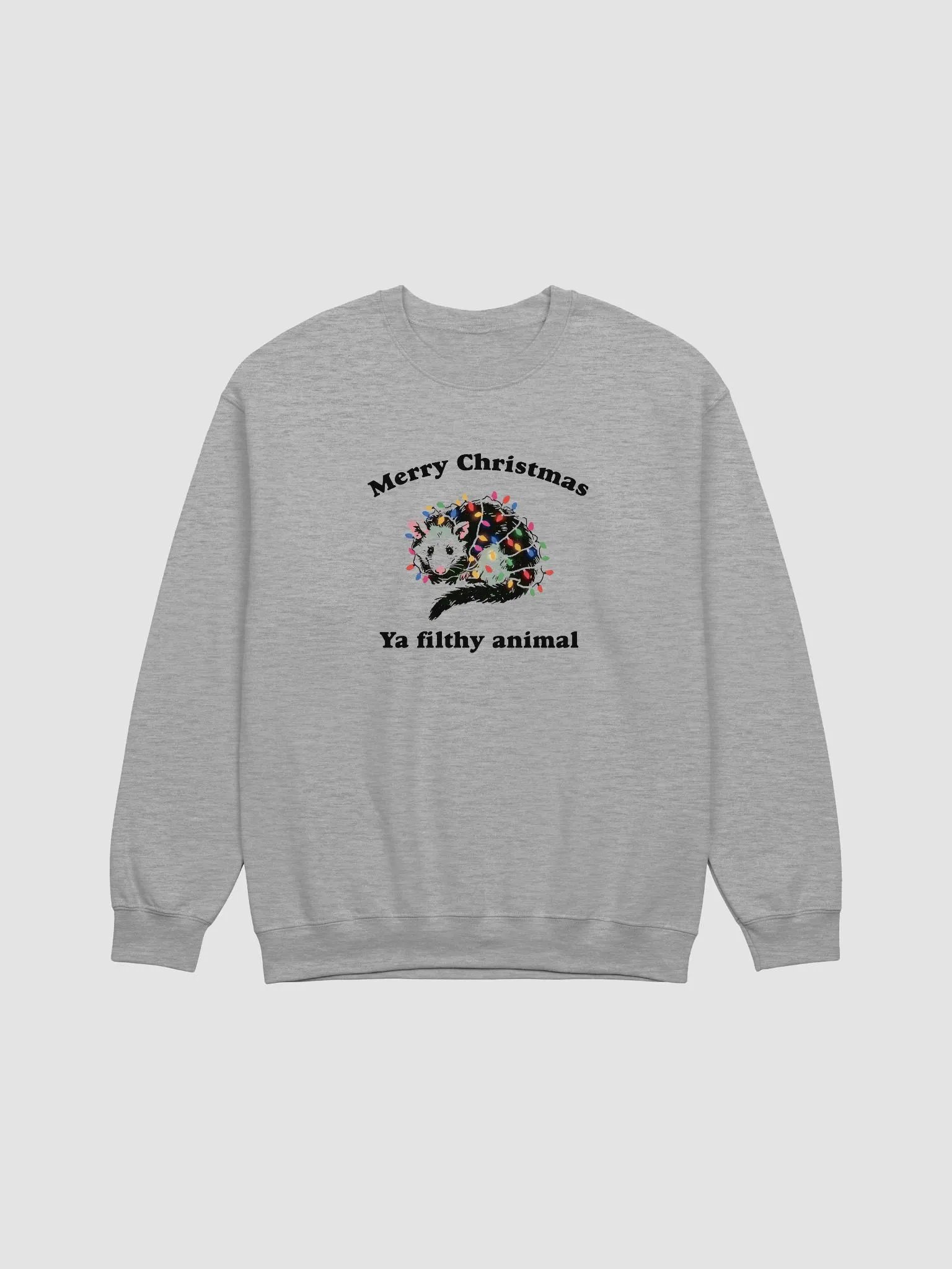 Merry christmas ya filthy animal Crewneck product image (3)