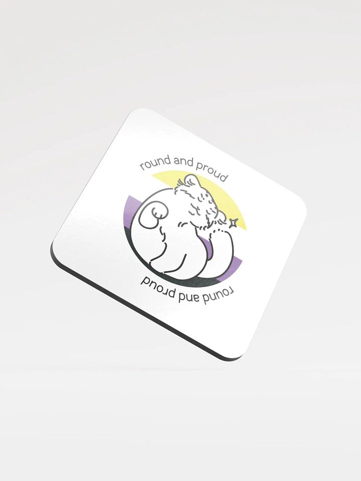 Round and Proud Manul Nonbinary Version - Coaster product image (1)