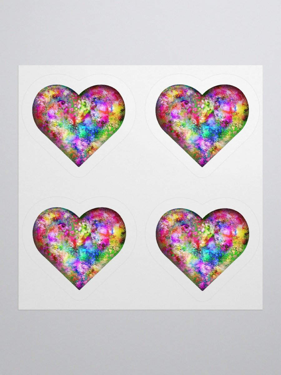 Leopard Skin colorful Graffiti Heart - Kiss Cut Sticker product image (1)