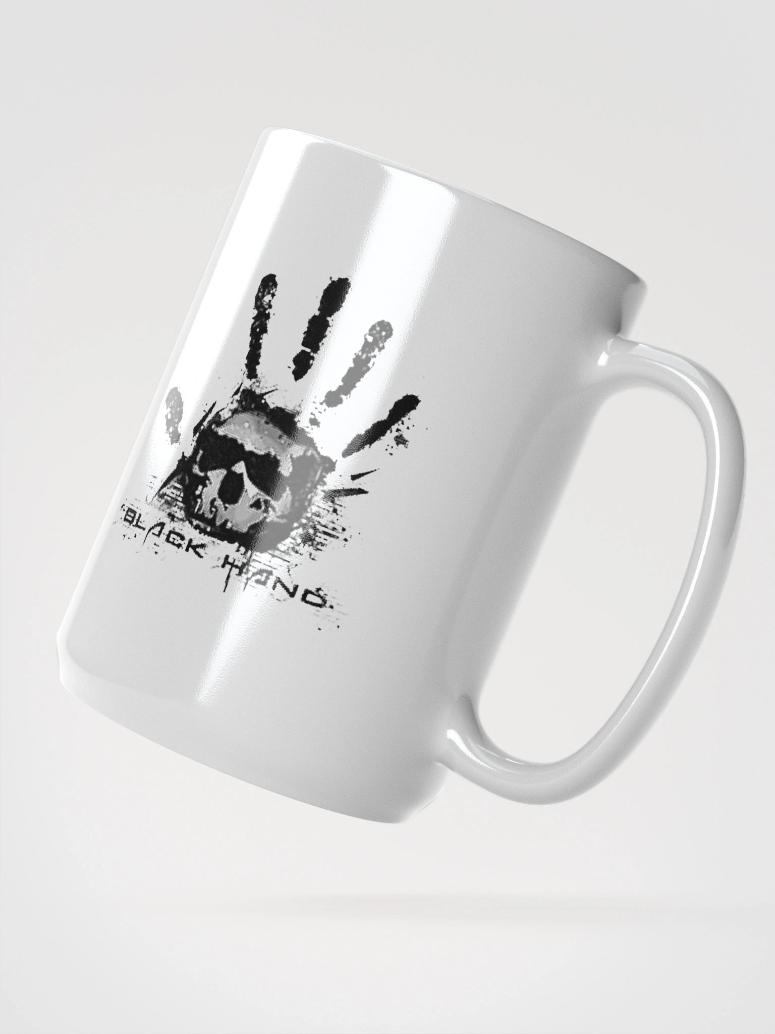 Skull Handprint White Mug product image (2)