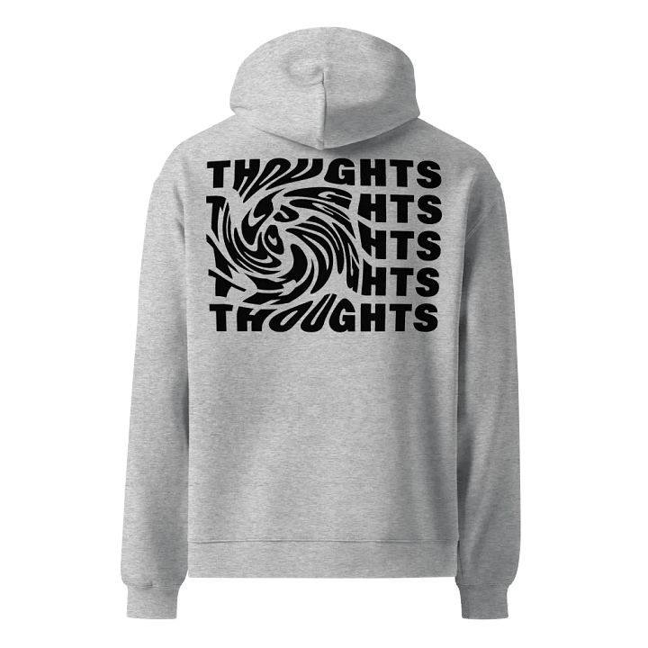 Thoughts Oversized Hoodie Back Graphic Black Text product image (2)